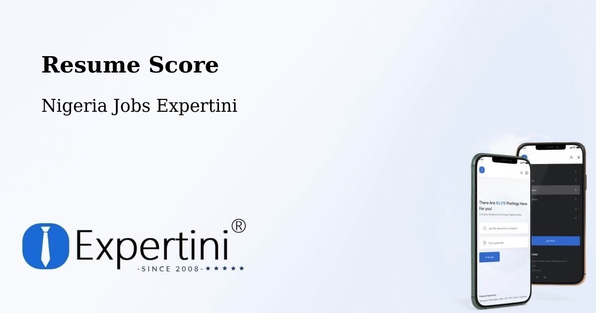 Resume Score & Job Description Match Tool – Sade - Nigeria Jobs Expertini